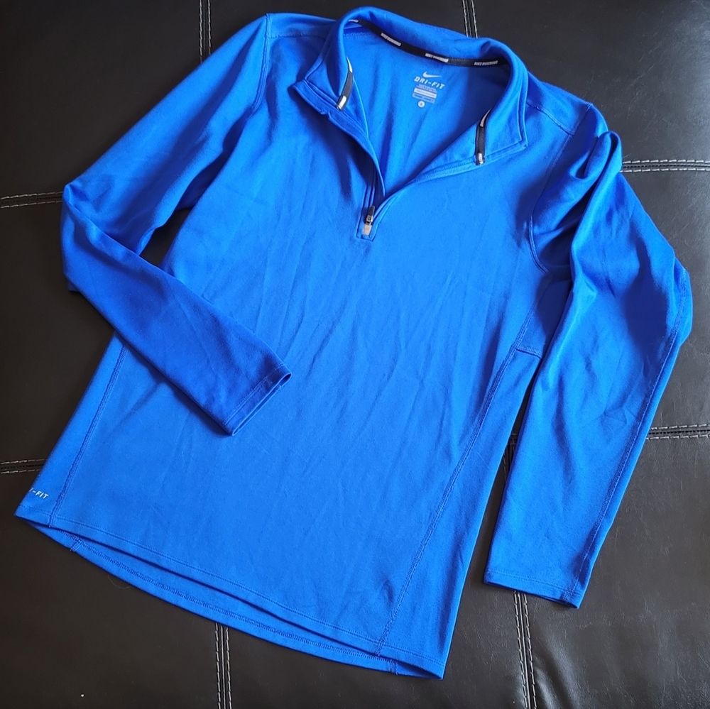 Nike Dr-Fit 1/4 zip LS Running shirt men's small